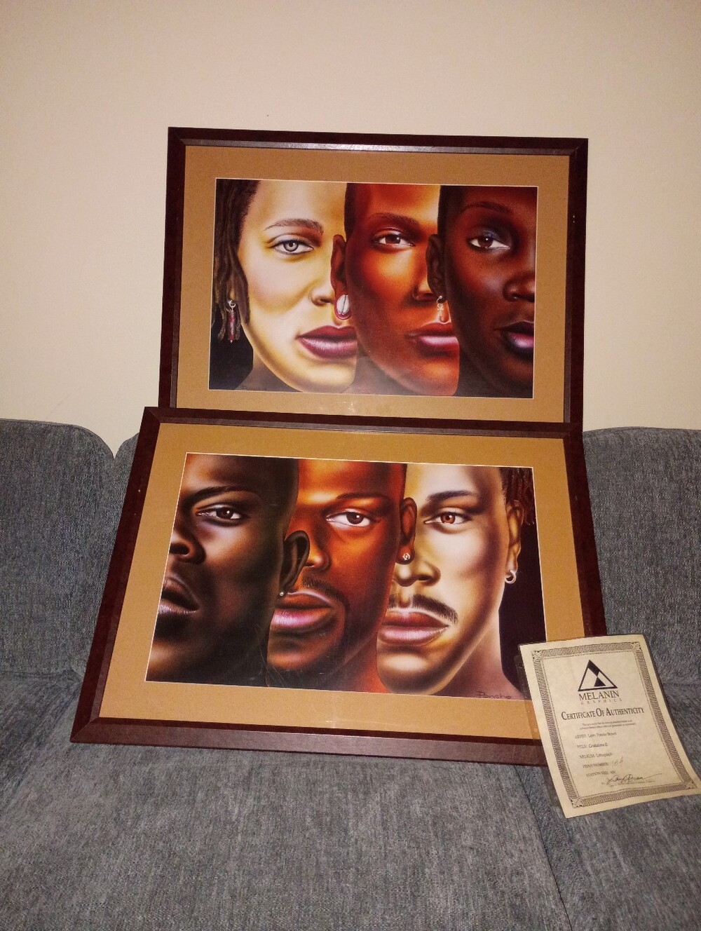 Framed Portrait Original Art Work: Gradations I & II
